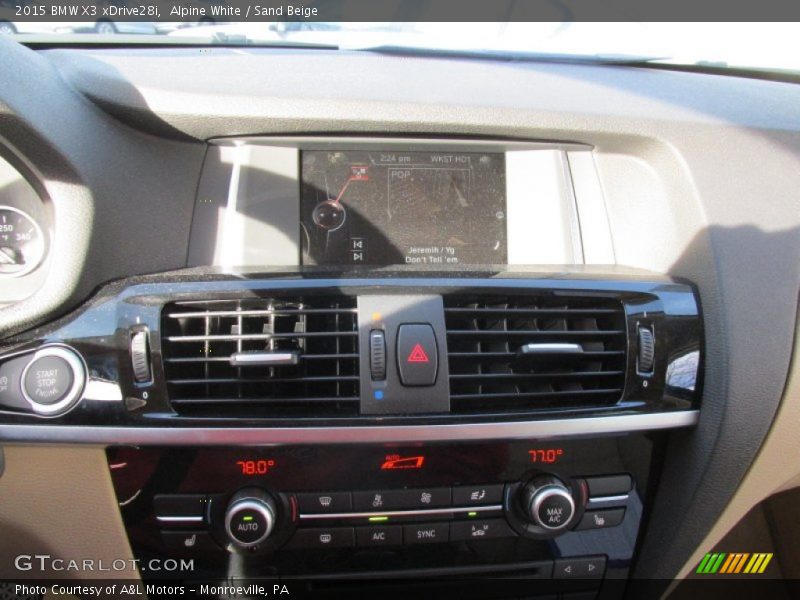 Alpine White / Sand Beige 2015 BMW X3 xDrive28i