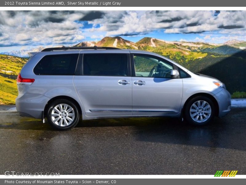 Silver Sky Metallic / Light Gray 2012 Toyota Sienna Limited AWD