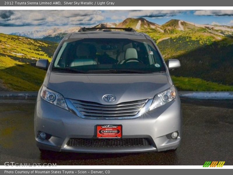 Silver Sky Metallic / Light Gray 2012 Toyota Sienna Limited AWD
