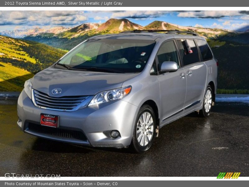 Silver Sky Metallic / Light Gray 2012 Toyota Sienna Limited AWD