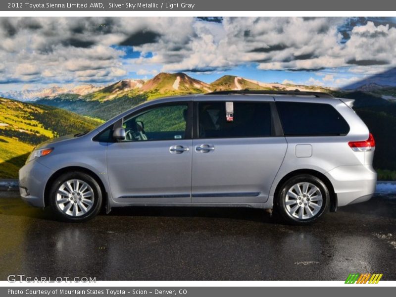 Silver Sky Metallic / Light Gray 2012 Toyota Sienna Limited AWD