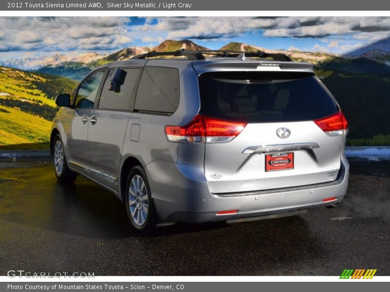 Silver Sky Metallic / Light Gray 2012 Toyota Sienna Limited AWD