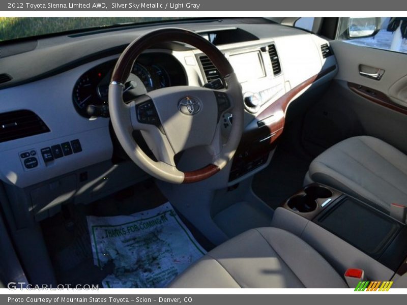 Silver Sky Metallic / Light Gray 2012 Toyota Sienna Limited AWD