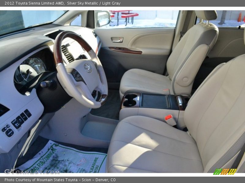 Silver Sky Metallic / Light Gray 2012 Toyota Sienna Limited AWD