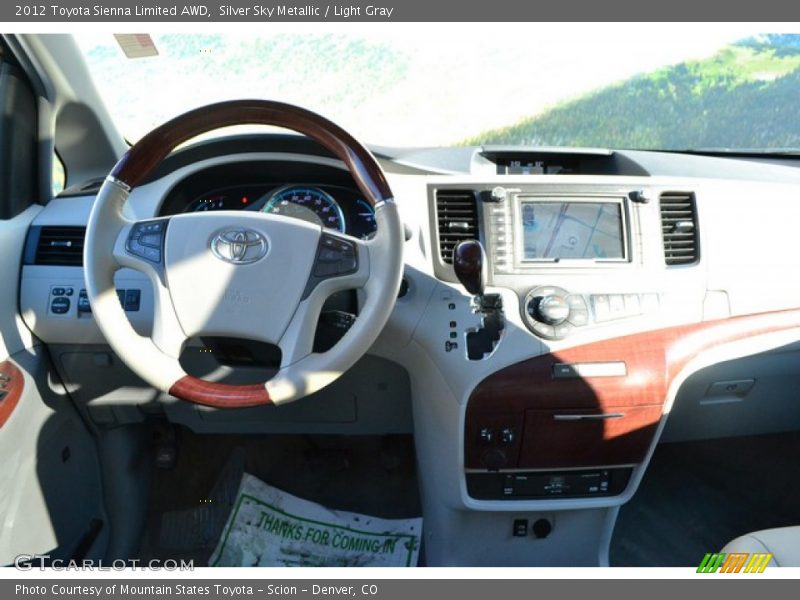 Silver Sky Metallic / Light Gray 2012 Toyota Sienna Limited AWD