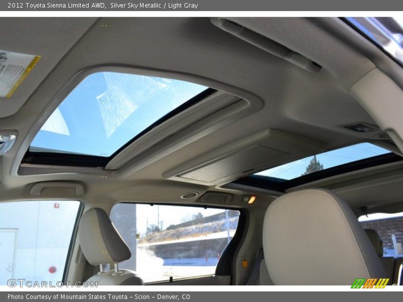 Silver Sky Metallic / Light Gray 2012 Toyota Sienna Limited AWD