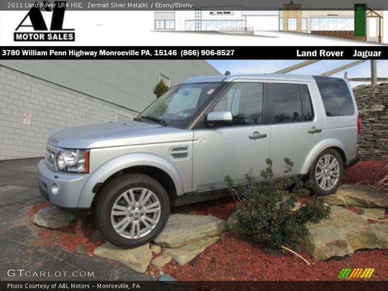 Zermatt Silver Metallic / Ebony/Ebony 2011 Land Rover LR4 HSE