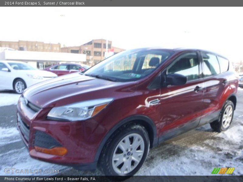 Sunset / Charcoal Black 2014 Ford Escape S