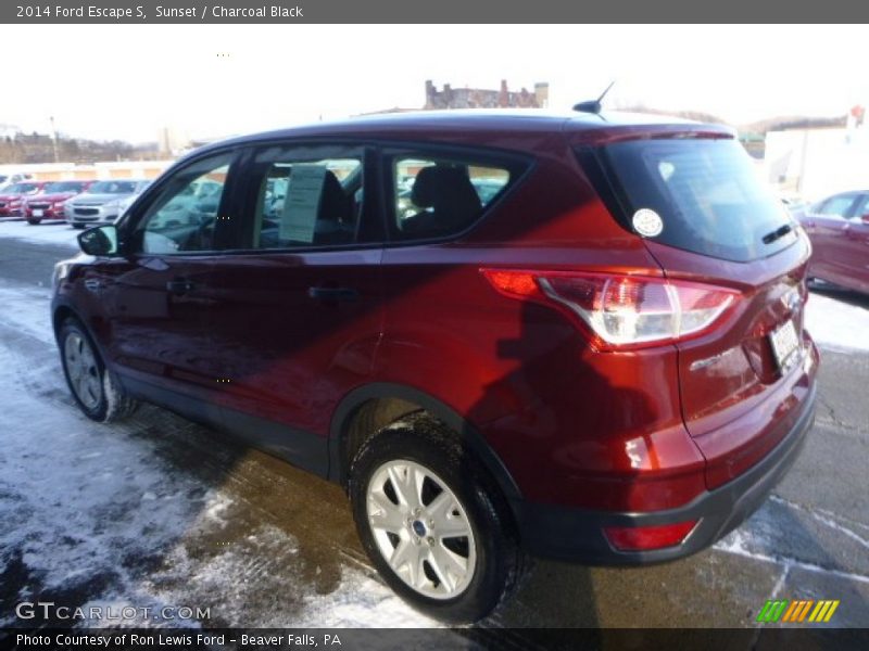 Sunset / Charcoal Black 2014 Ford Escape S