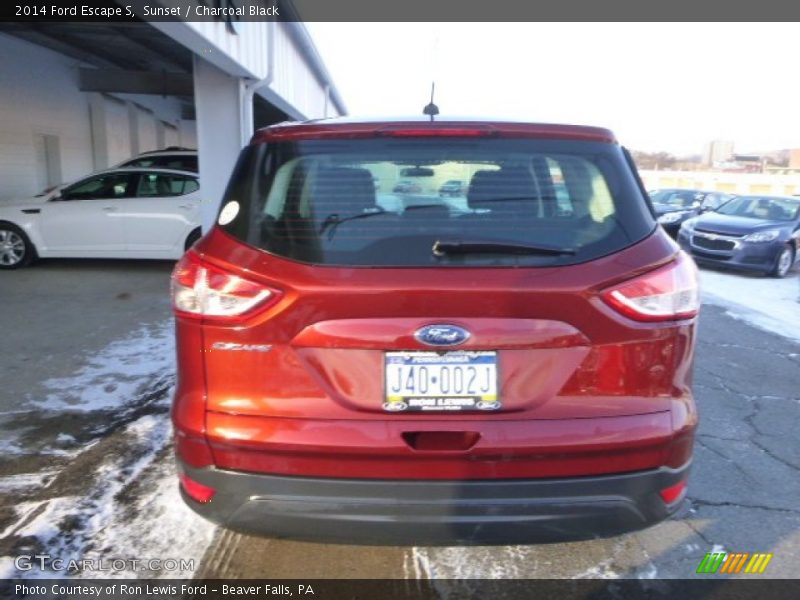 Sunset / Charcoal Black 2014 Ford Escape S
