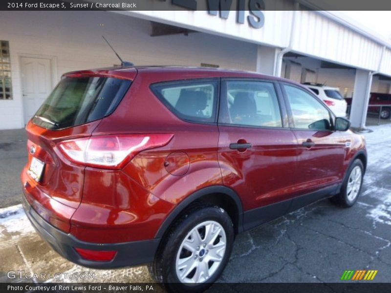 Sunset / Charcoal Black 2014 Ford Escape S