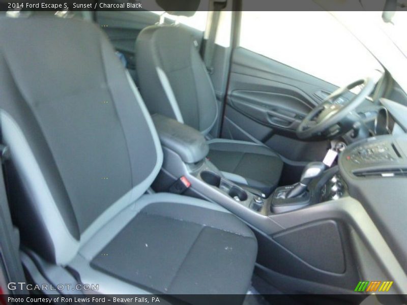 Sunset / Charcoal Black 2014 Ford Escape S