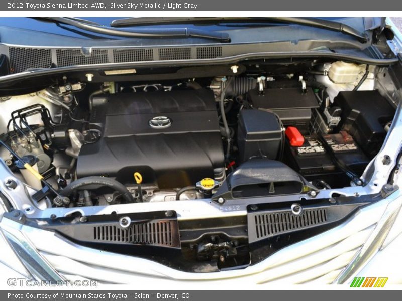 Silver Sky Metallic / Light Gray 2012 Toyota Sienna Limited AWD