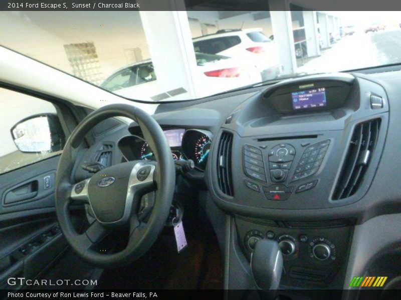 Sunset / Charcoal Black 2014 Ford Escape S
