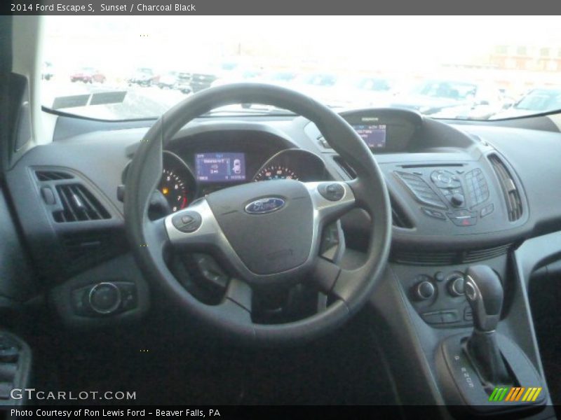 Sunset / Charcoal Black 2014 Ford Escape S
