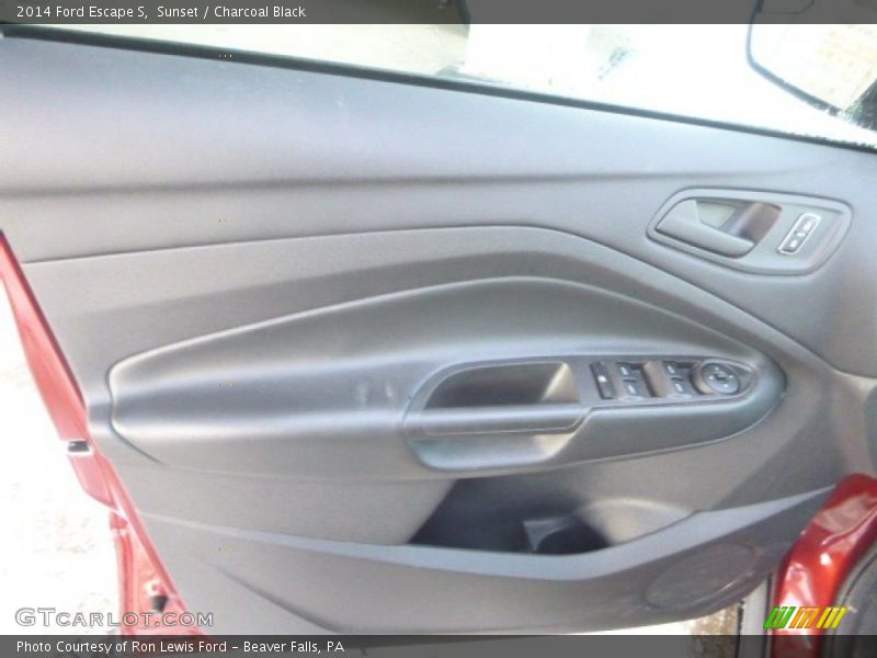 Sunset / Charcoal Black 2014 Ford Escape S