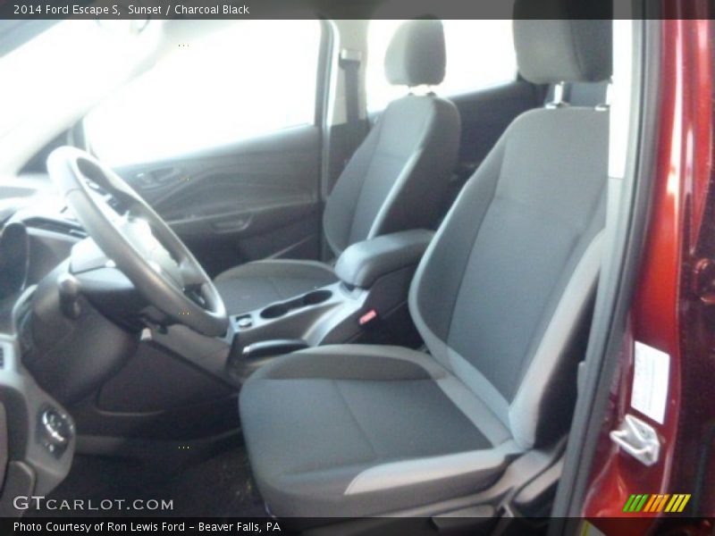 Sunset / Charcoal Black 2014 Ford Escape S