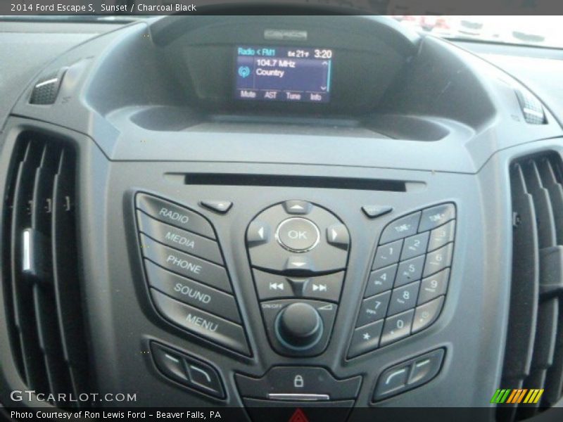 Sunset / Charcoal Black 2014 Ford Escape S