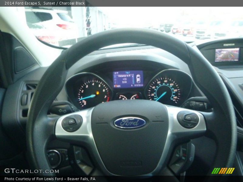 Sunset / Charcoal Black 2014 Ford Escape S