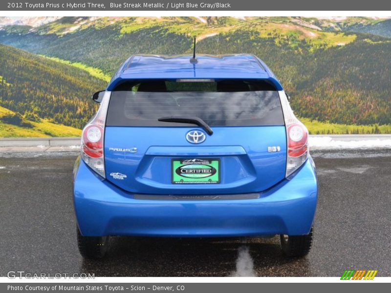 Blue Streak Metallic / Light Blue Gray/Black 2012 Toyota Prius c Hybrid Three