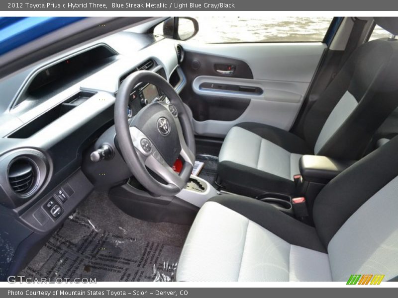 Front Seat of 2012 Prius c Hybrid Three