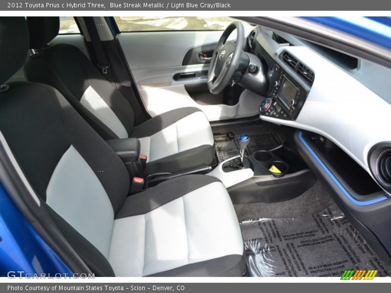 Blue Streak Metallic / Light Blue Gray/Black 2012 Toyota Prius c Hybrid Three