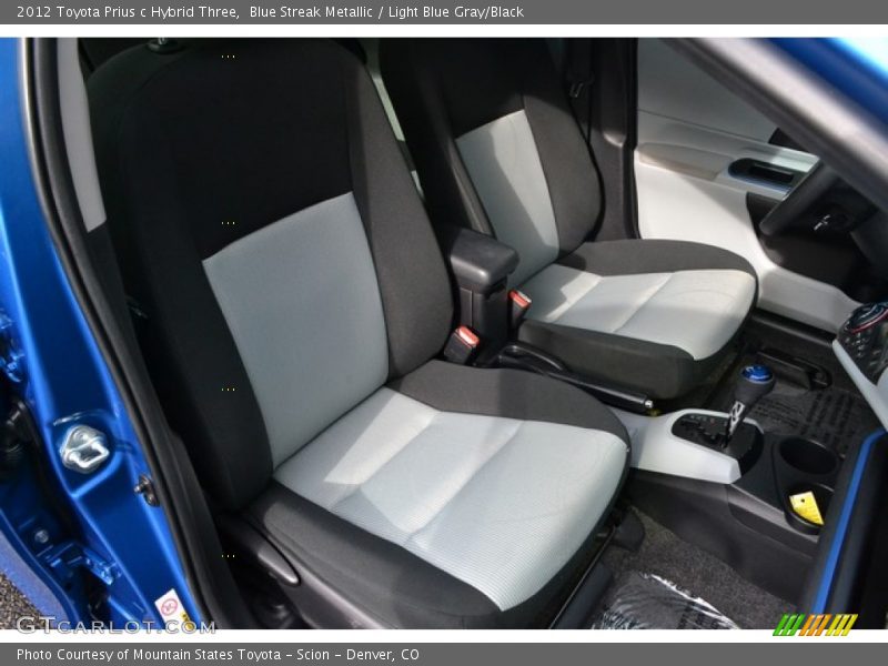 Blue Streak Metallic / Light Blue Gray/Black 2012 Toyota Prius c Hybrid Three