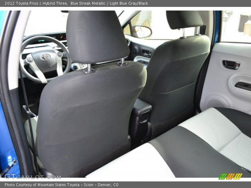 Blue Streak Metallic / Light Blue Gray/Black 2012 Toyota Prius c Hybrid Three