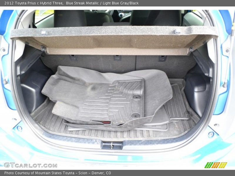 Blue Streak Metallic / Light Blue Gray/Black 2012 Toyota Prius c Hybrid Three