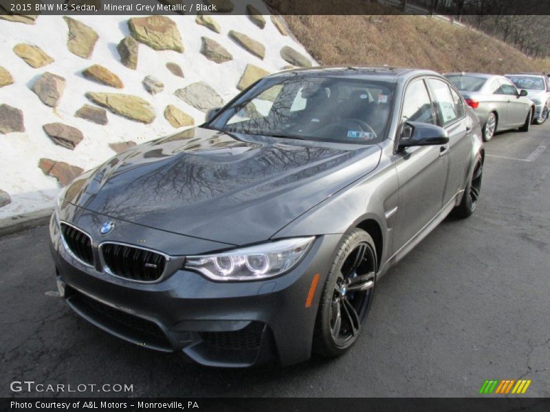 Mineral Grey Metallic / Black 2015 BMW M3 Sedan