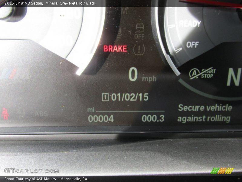 Mineral Grey Metallic / Black 2015 BMW M3 Sedan