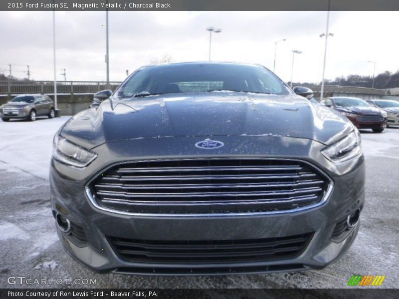 Magnetic Metallic / Charcoal Black 2015 Ford Fusion SE