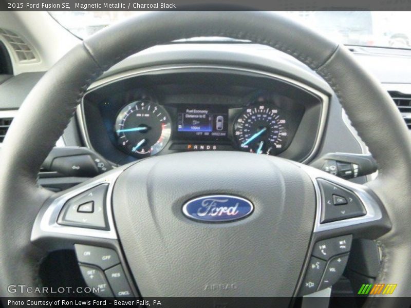 Magnetic Metallic / Charcoal Black 2015 Ford Fusion SE