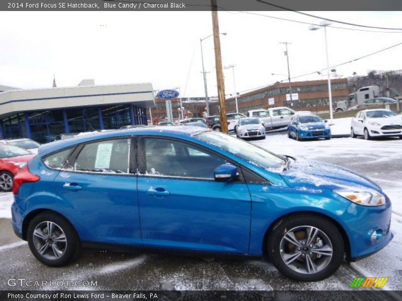 Blue Candy / Charcoal Black 2014 Ford Focus SE Hatchback