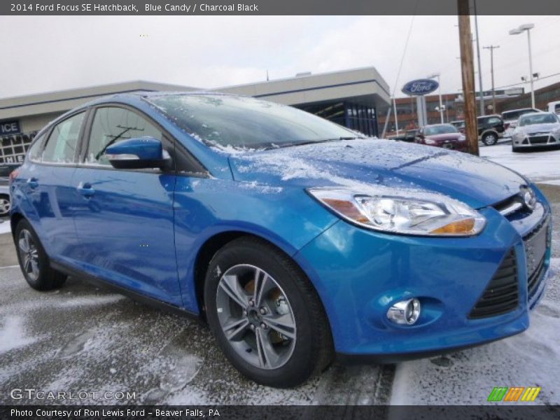 Blue Candy / Charcoal Black 2014 Ford Focus SE Hatchback