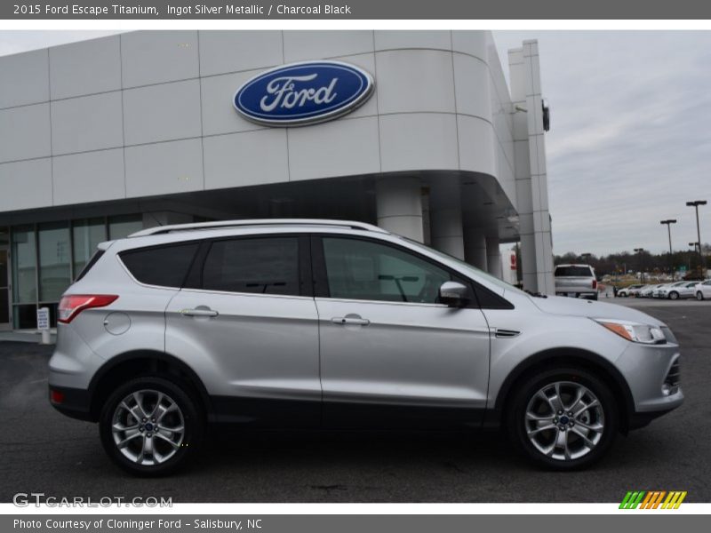 Ingot Silver Metallic / Charcoal Black 2015 Ford Escape Titanium