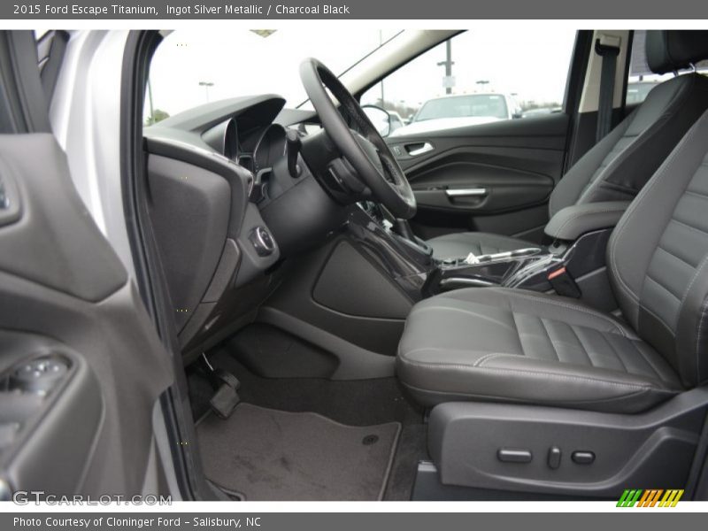 Ingot Silver Metallic / Charcoal Black 2015 Ford Escape Titanium