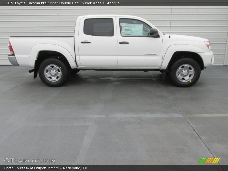 Super White / Graphite 2015 Toyota Tacoma PreRunner Double Cab