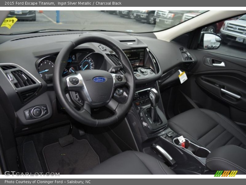 Ingot Silver Metallic / Charcoal Black 2015 Ford Escape Titanium
