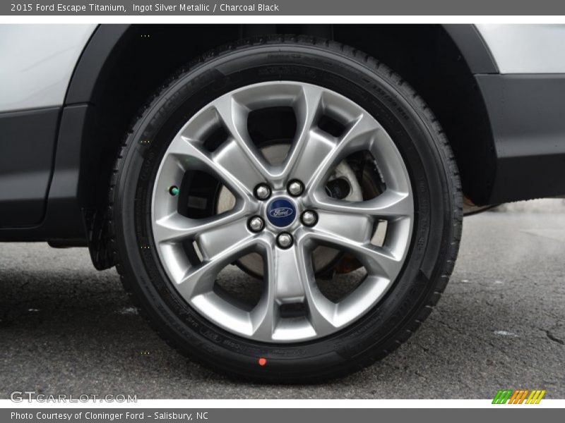 Ingot Silver Metallic / Charcoal Black 2015 Ford Escape Titanium