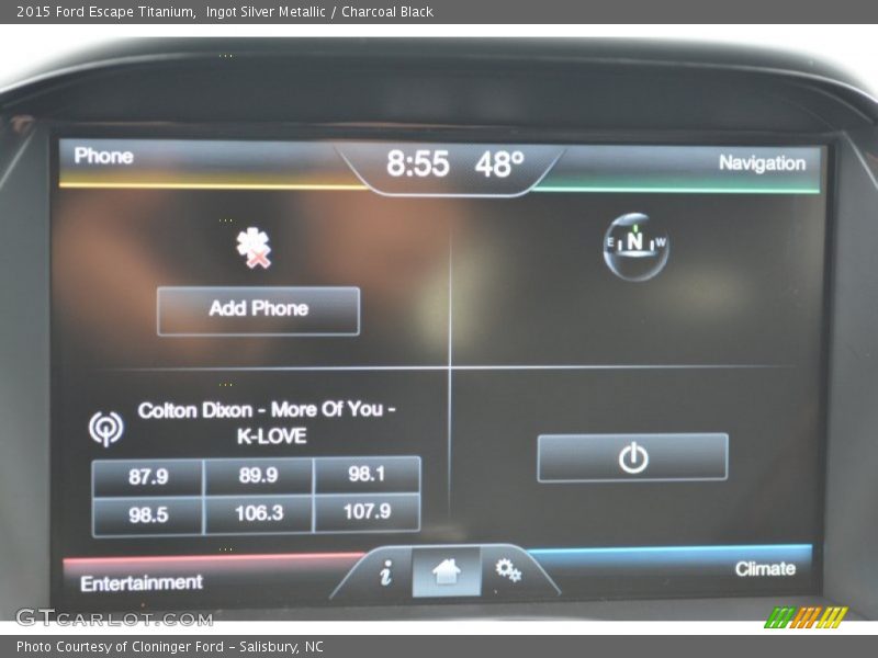 Ingot Silver Metallic / Charcoal Black 2015 Ford Escape Titanium