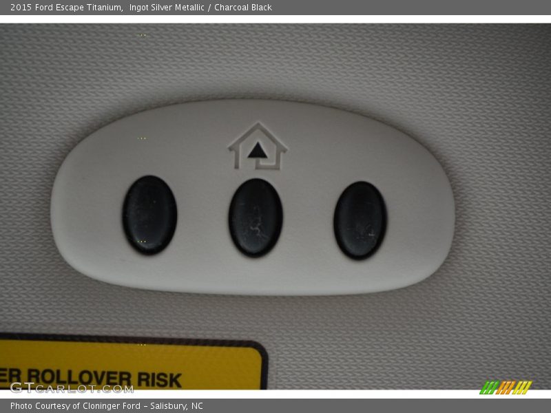 Ingot Silver Metallic / Charcoal Black 2015 Ford Escape Titanium