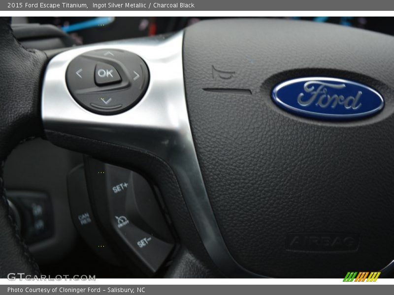 Ingot Silver Metallic / Charcoal Black 2015 Ford Escape Titanium