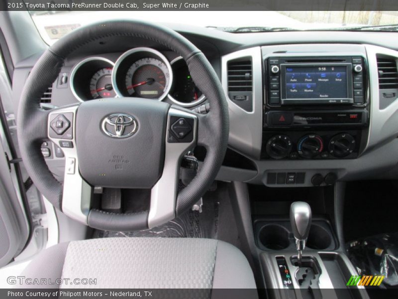 Super White / Graphite 2015 Toyota Tacoma PreRunner Double Cab