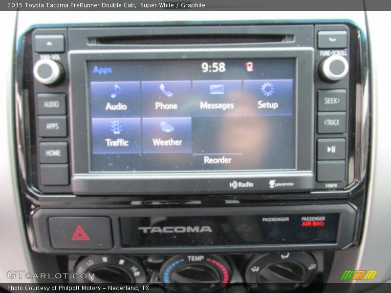 Super White / Graphite 2015 Toyota Tacoma PreRunner Double Cab