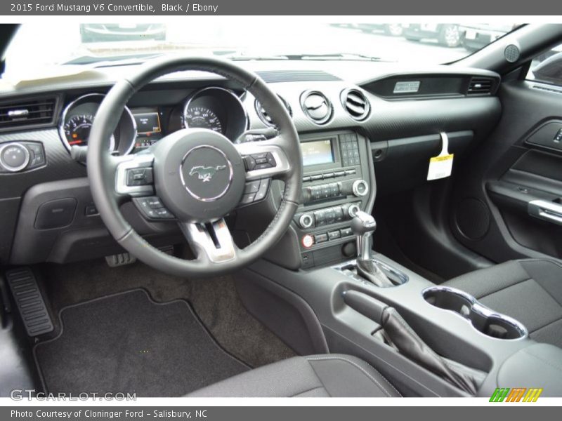Ebony Interior - 2015 Mustang V6 Convertible 