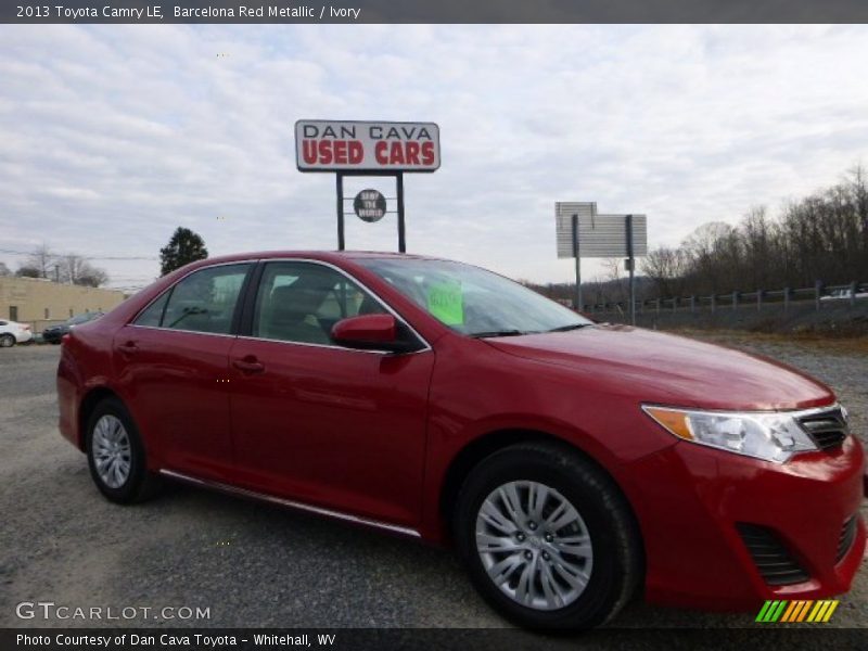 Barcelona Red Metallic / Ivory 2013 Toyota Camry LE