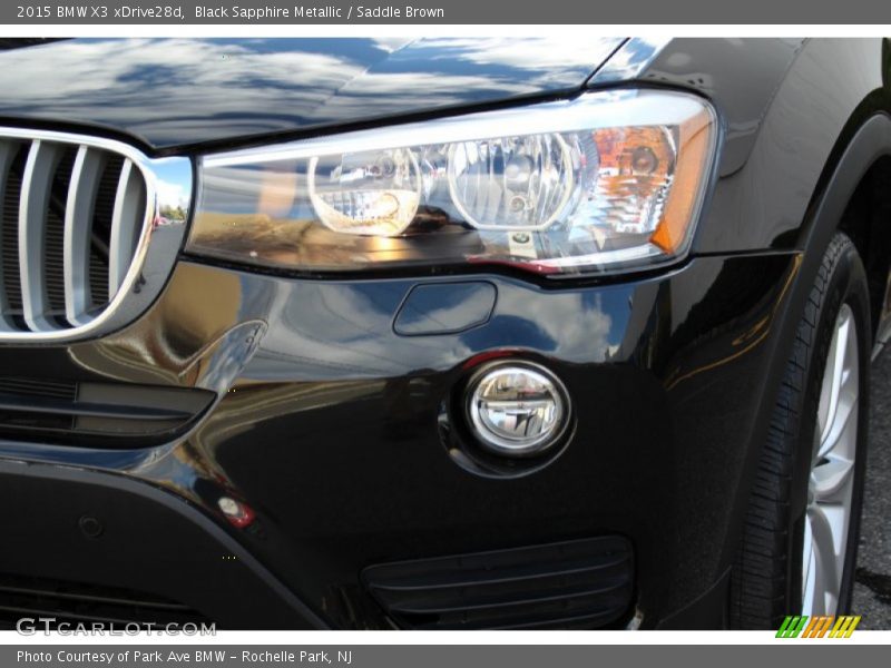 Black Sapphire Metallic / Saddle Brown 2015 BMW X3 xDrive28d