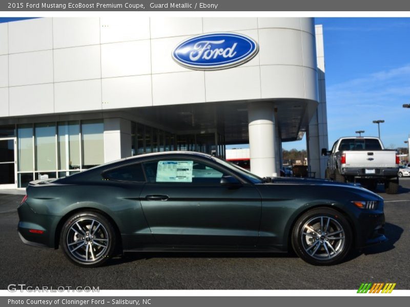 Guard Metallic / Ebony 2015 Ford Mustang EcoBoost Premium Coupe