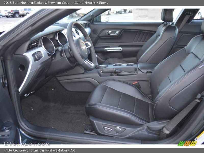 Guard Metallic / Ebony 2015 Ford Mustang EcoBoost Premium Coupe